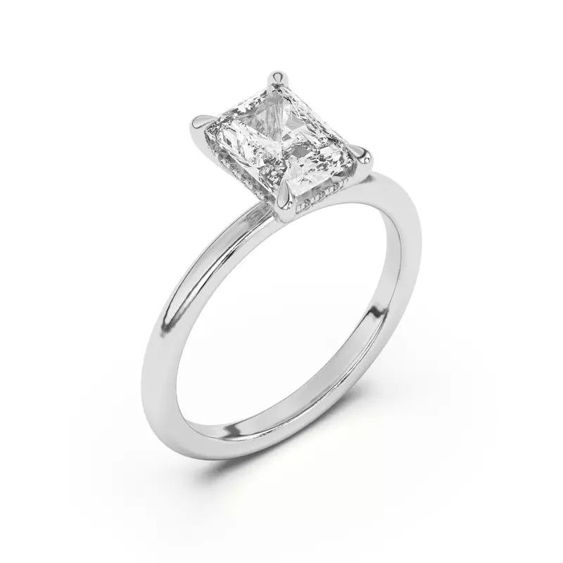 14K White Gold Joelle Hidden Halo Diamond Engagement Ring