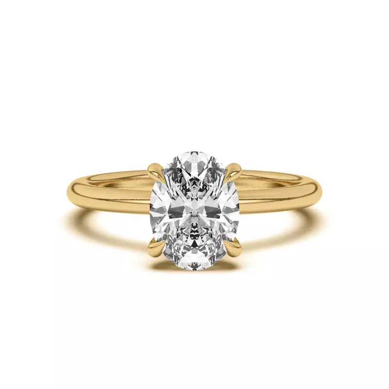 14K Yellow Gold Joelle Hidden Halo Diamond Engagement Ring