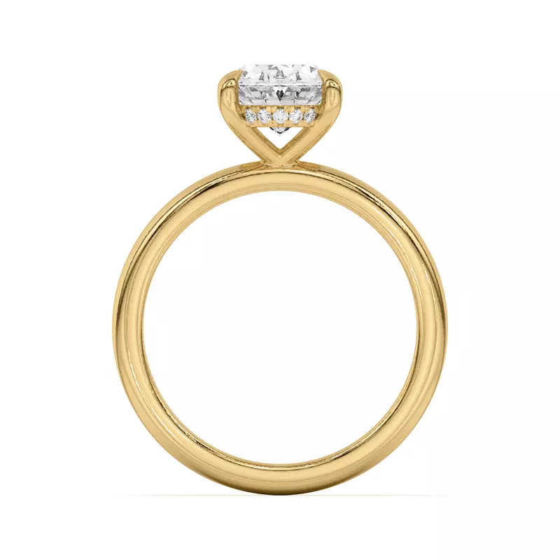 14K Yellow Gold Joelle Hidden Halo Diamond Engagement Ring