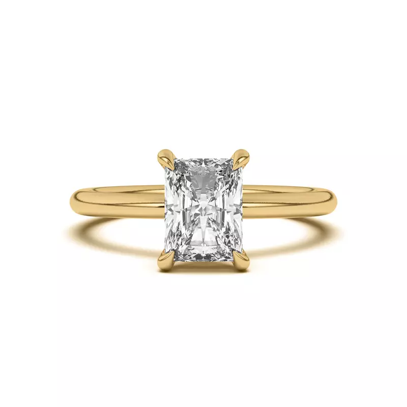 14K Yellow Gold Joelle Hidden Halo Diamond Engagement Ring