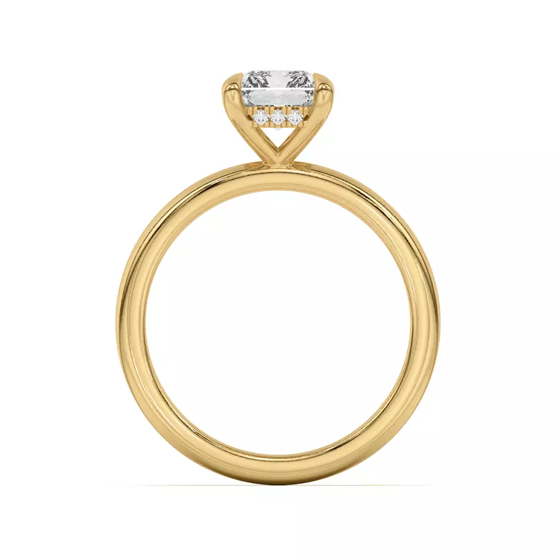 14K Yellow Gold Joelle Hidden Halo Diamond Engagement Ring
