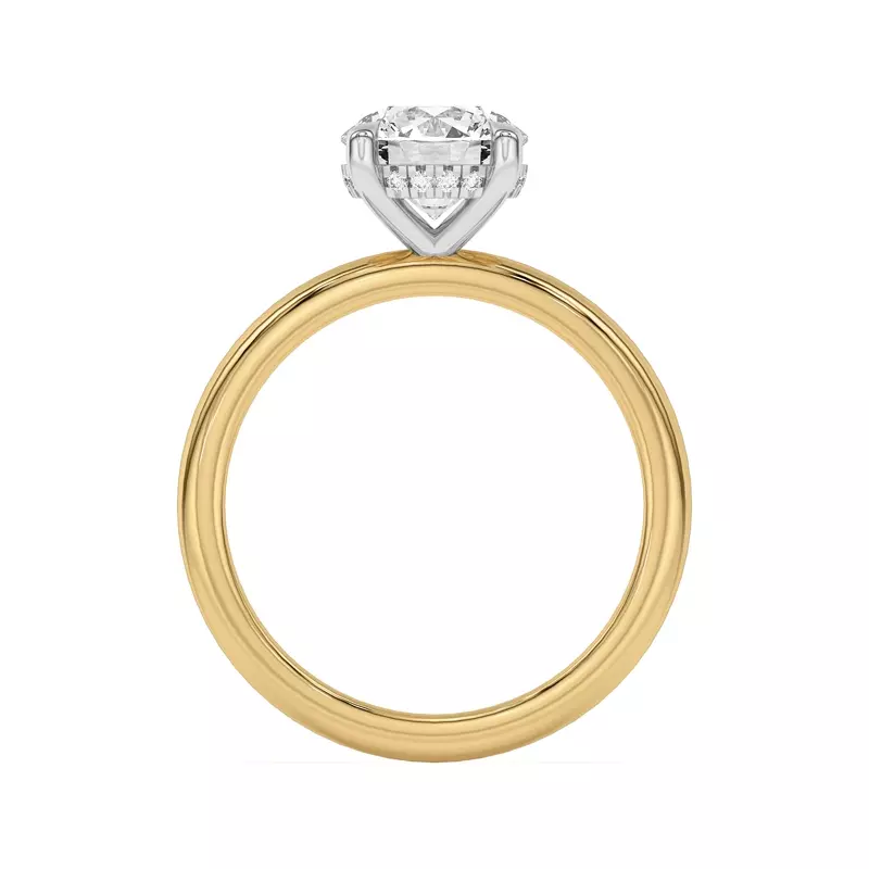 Yellow Gold 14k & White Gold 14k Joelle Hidden Halo Diamond Two-Tone Engagement Ring