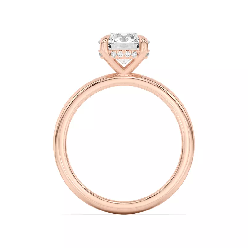 18K Rose Gold Joelle Hidden Halo Diamond Engagement Ring