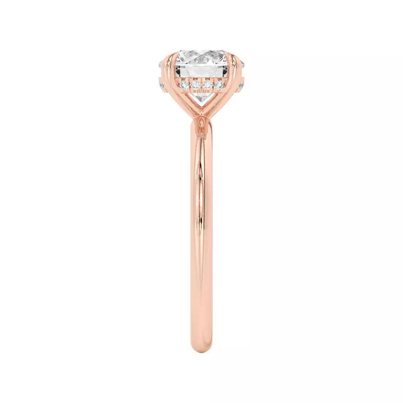 18K Rose Gold Joelle Hidden Halo Diamond Engagement Ring