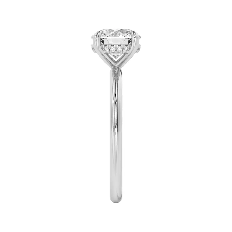 18K White Gold Joelle Hidden Halo Diamond Engagement Ring