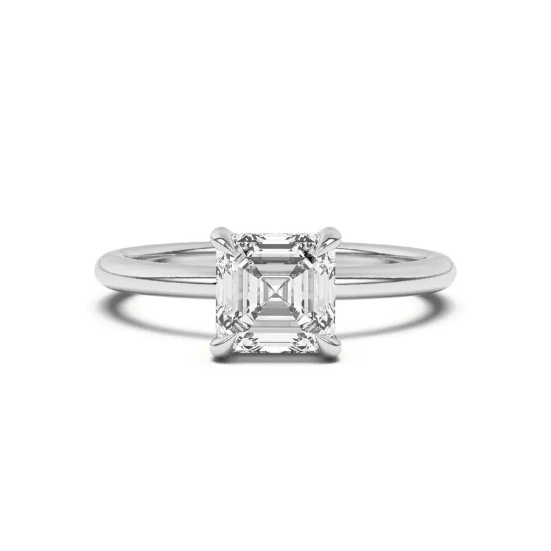 18K White Gold Joelle Hidden Halo Diamond Engagement Ring