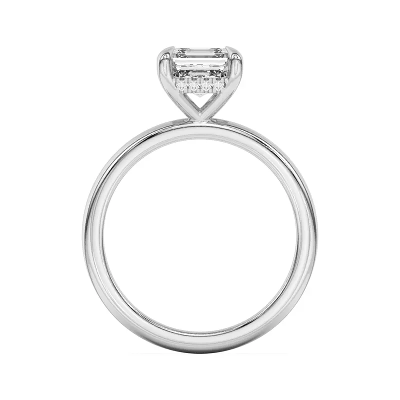 18K White Gold Joelle Hidden Halo Diamond Engagement Ring