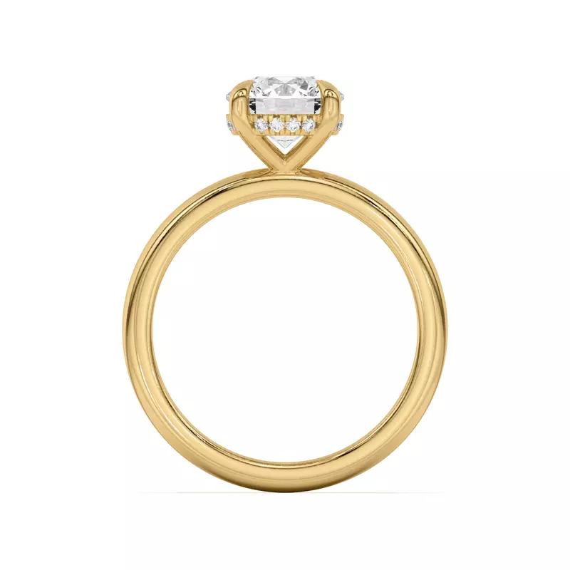 18K Yellow Gold Joelle Hidden Halo Diamond Engagement Ring