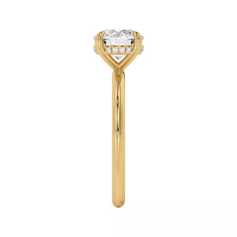 18K Yellow Gold Joelle Hidden Halo Diamond Engagement Ring