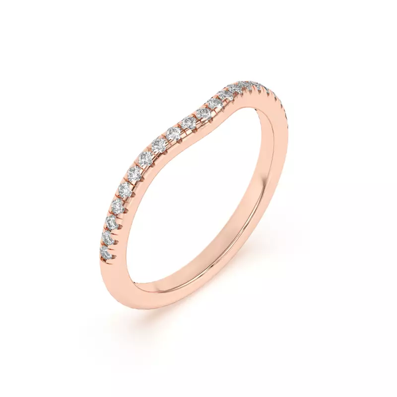 14K Rose Gold Beverly Timeless Pavé Band