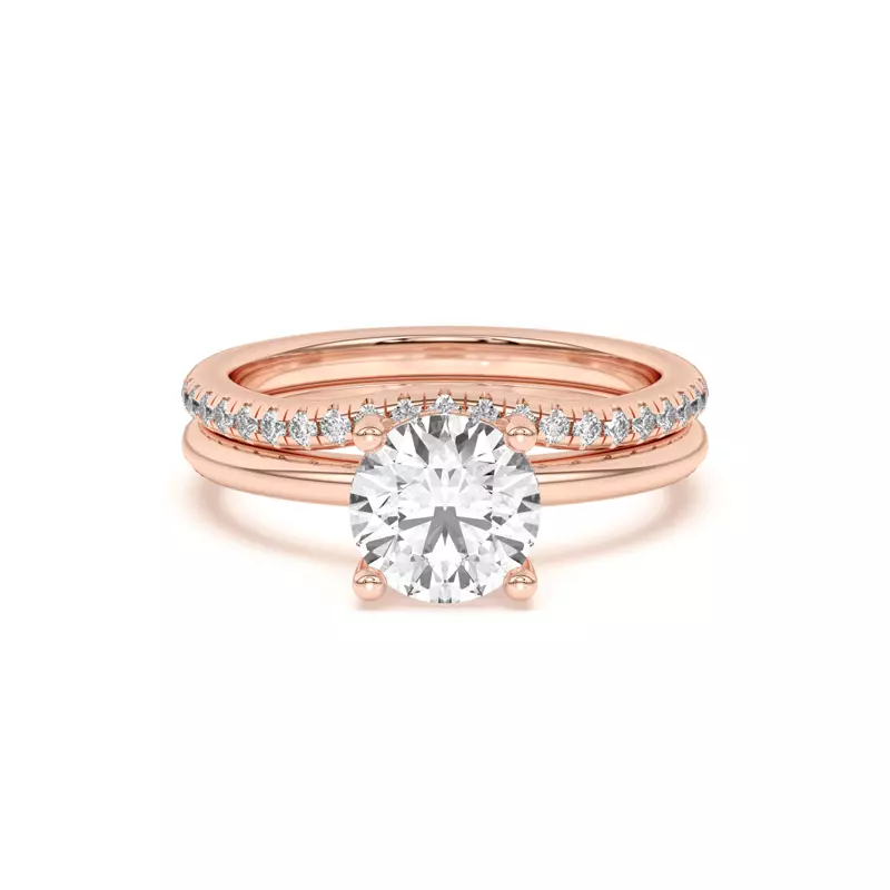 14K Rose Gold Beverly Timeless Pavé Band