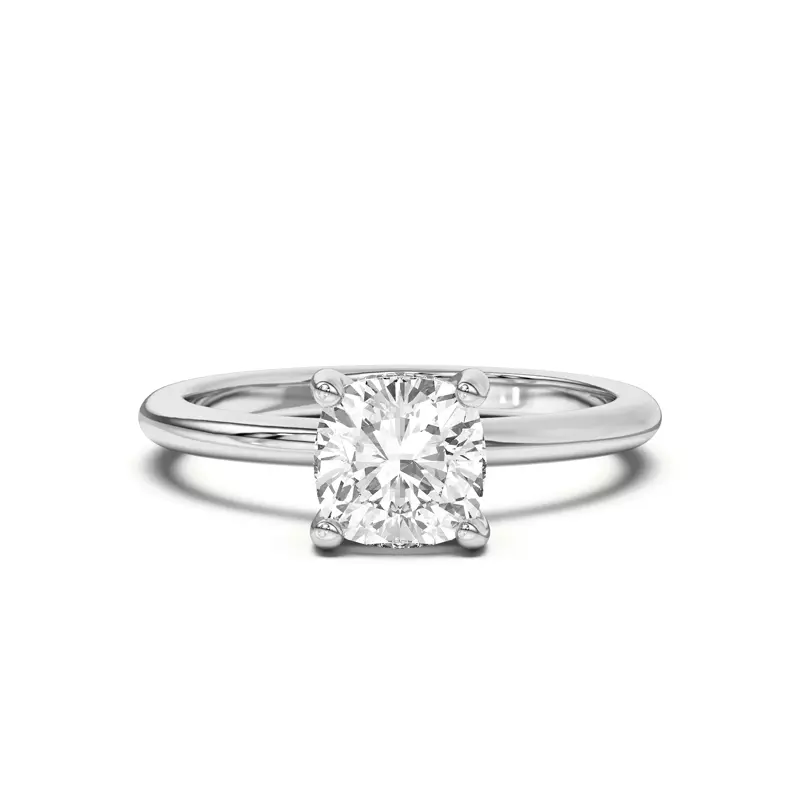 14K White Gold Beverly Timeless Hidden Halo Engagement Ring