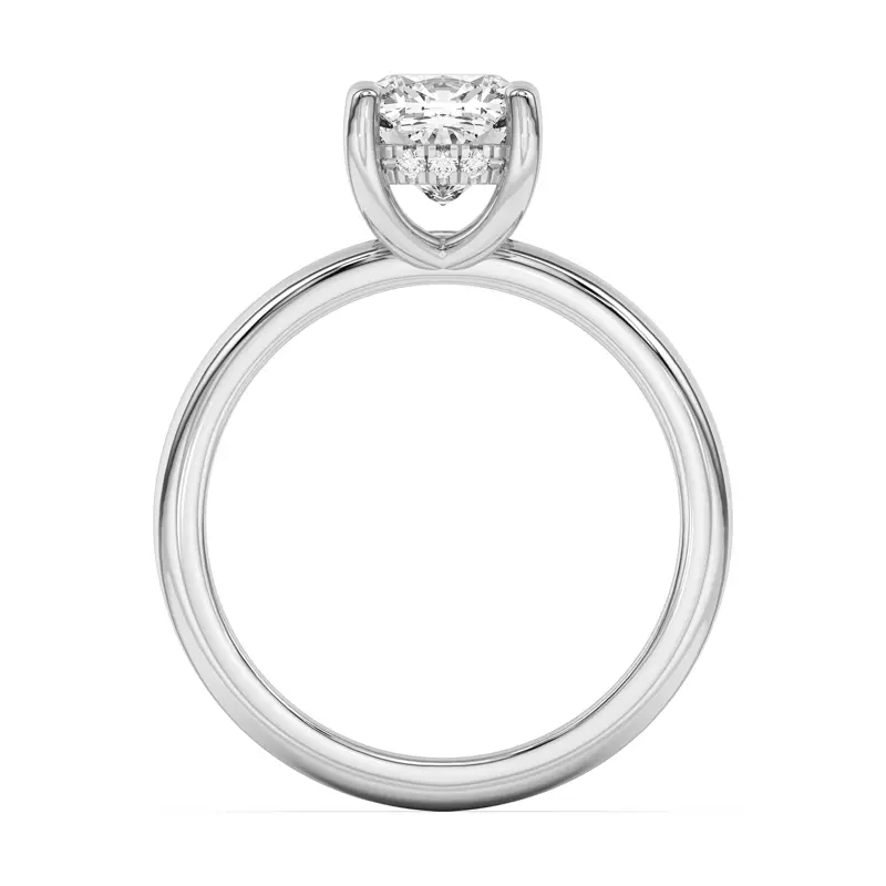 14K White Gold Beverly Timeless Hidden Halo Engagement Ring