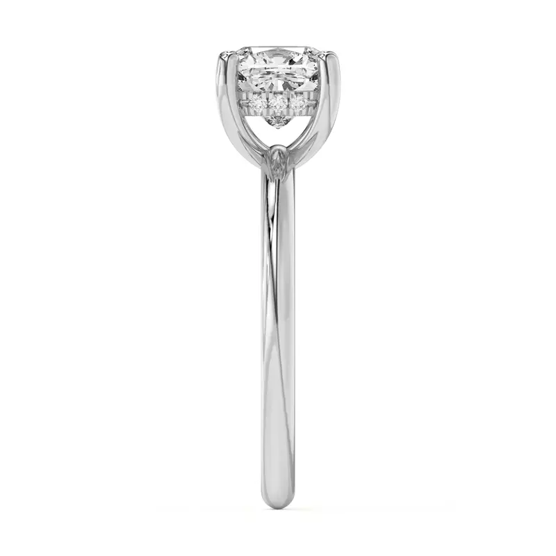 14K White Gold Beverly Timeless Hidden Halo Engagement Ring