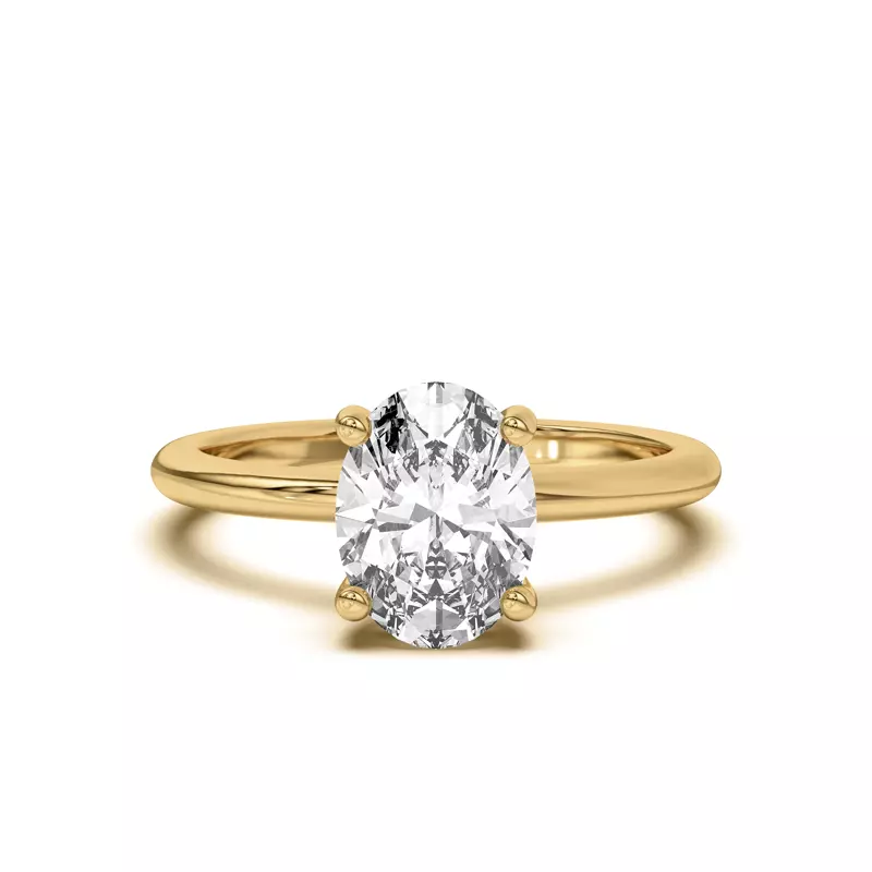 Beverly Timeless Hidden Halo - 14K Yellow Gold