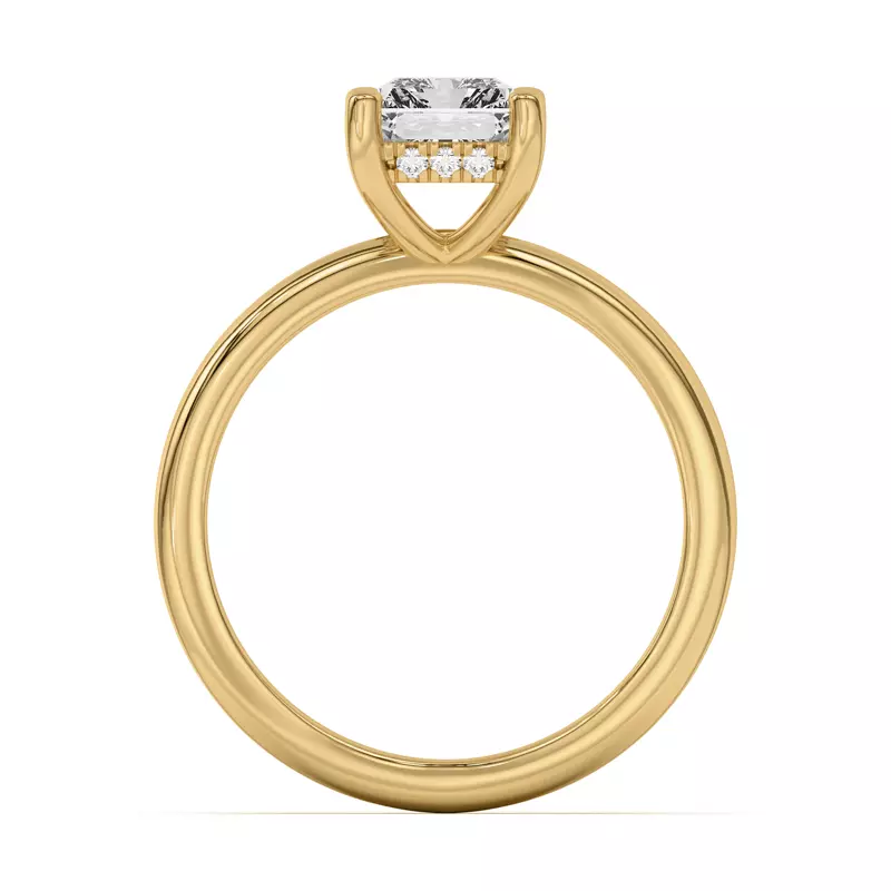 14K Yellow Gold Beverly Timeless Hidden Halo Engagement Ring