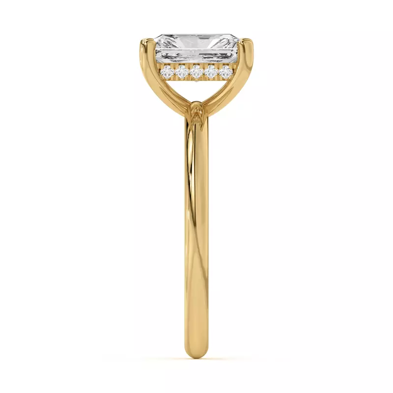 14K Yellow Gold Beverly Timeless Hidden Halo Engagement Ring