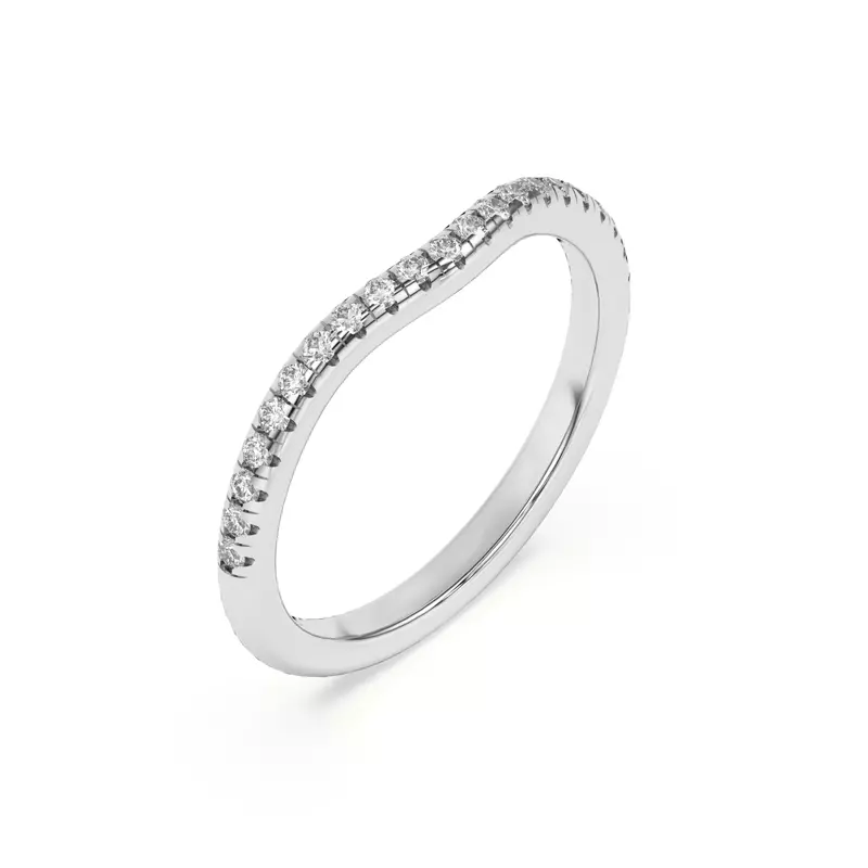 Platinum Beverly Timeless Pavé Band