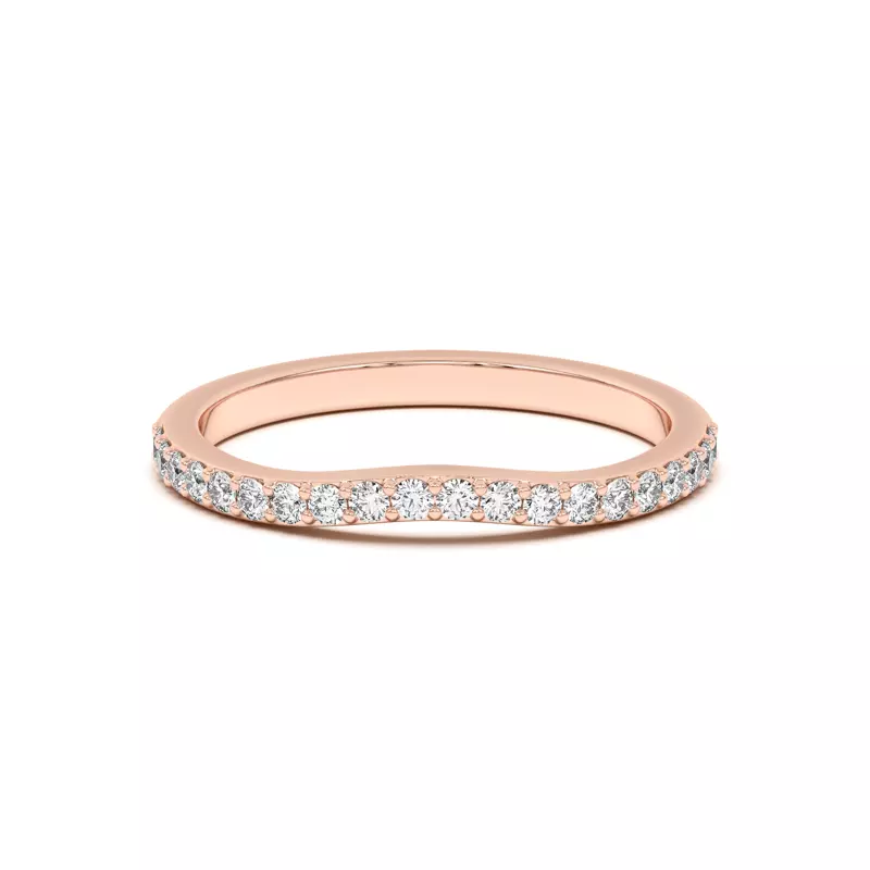 Rita Curved Pavé Band