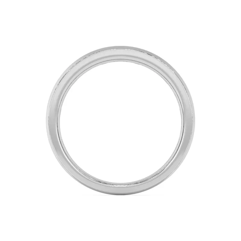 Platinum Quad Sapphire and Diamond Groove Band