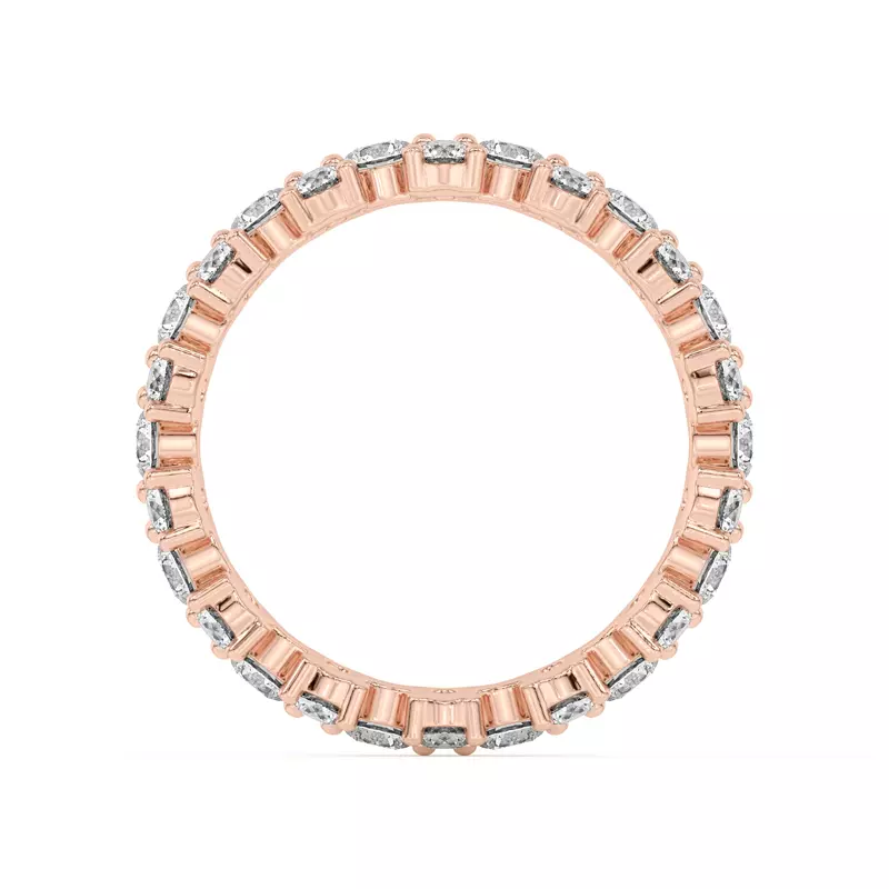 18K Rose Gold Cascade Diamond Eternity Ring