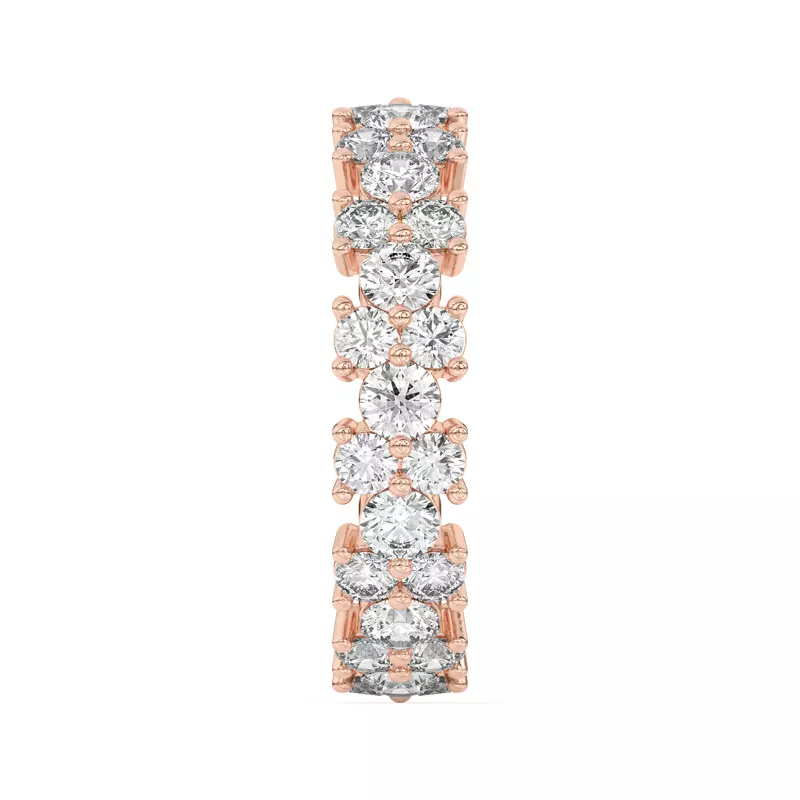 18K Rose Gold Cascade Diamond Eternity Ring