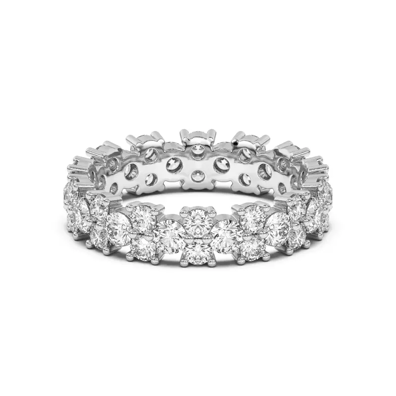 Platinum Cascade Lab Diamond Eternity Ring
