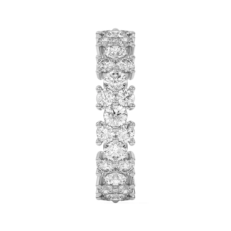 Platinum Cascade Lab Diamond Eternity Ring