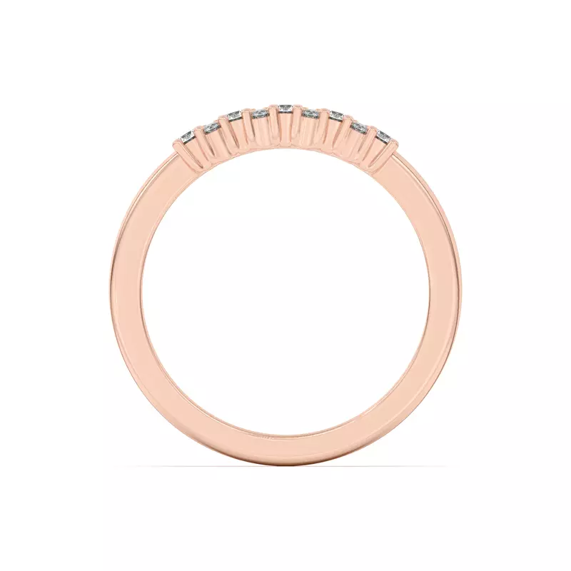 14K Rose Gold Petite Cascade Diamond Band