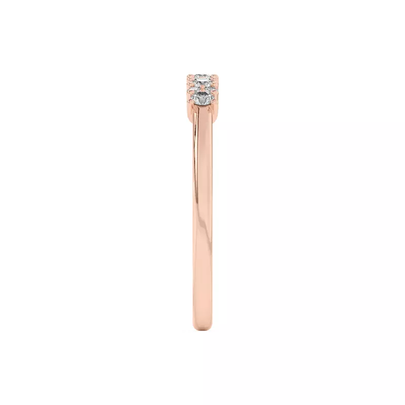 14K Rose Gold Petite Cascade Diamond Band