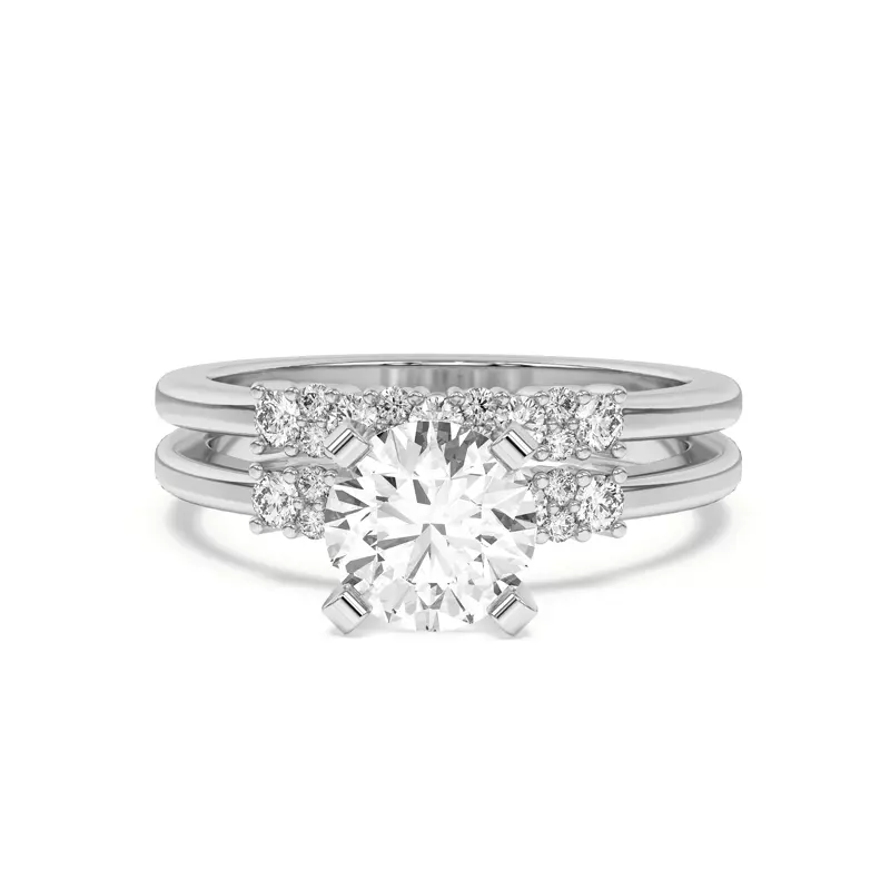 Platinum Petite Cascade Diamond Band
