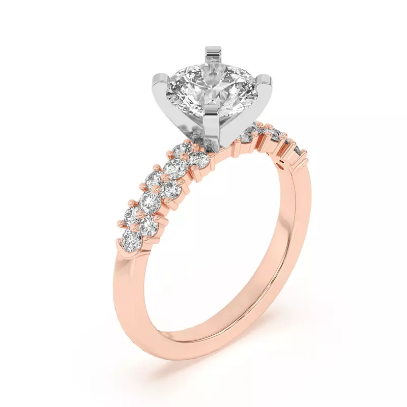 14K Rose Gold Cascade Engagement Ring (.50 ct. tw.)