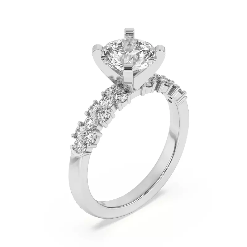 14K White Gold Cascade Engagement Ring (.50 ct. tw.)