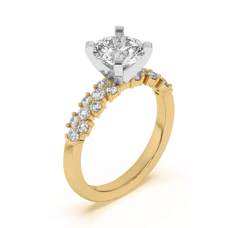 14K Yellow Gold Cascade Engagement Ring (.50 ct. tw.)