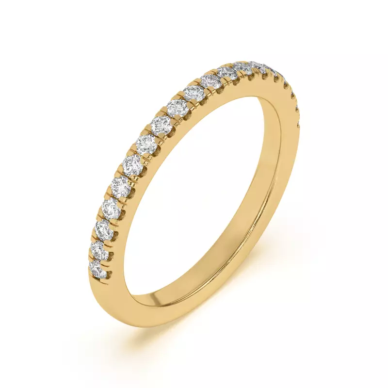 14K Yellow Gold Angelica Pavé Band