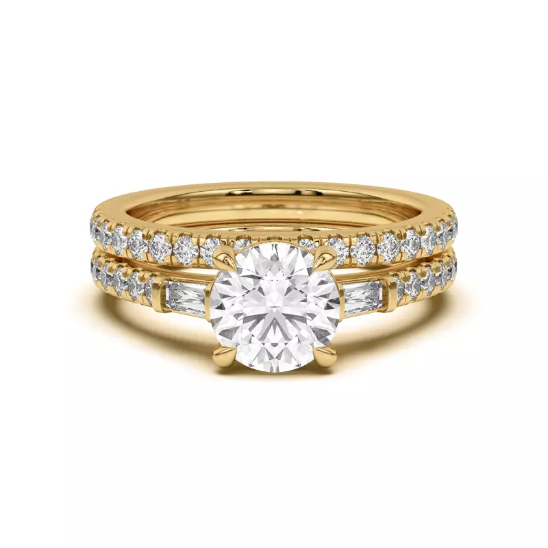 14K Yellow Gold Angelica Pavé Band