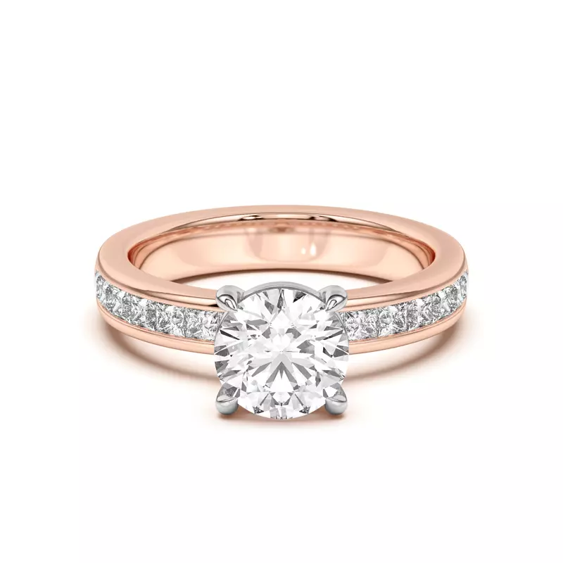 Sherry Princess Channel-Set Engagement Ring