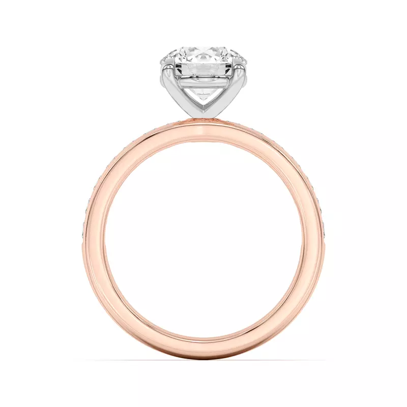 Rose Gold 14k & White Gold 14k Sherry Princess Channel-Set Engagement Ring