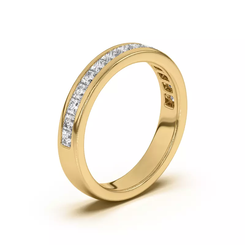 14K Yellow Gold Sherry Princess Channel-Set Band