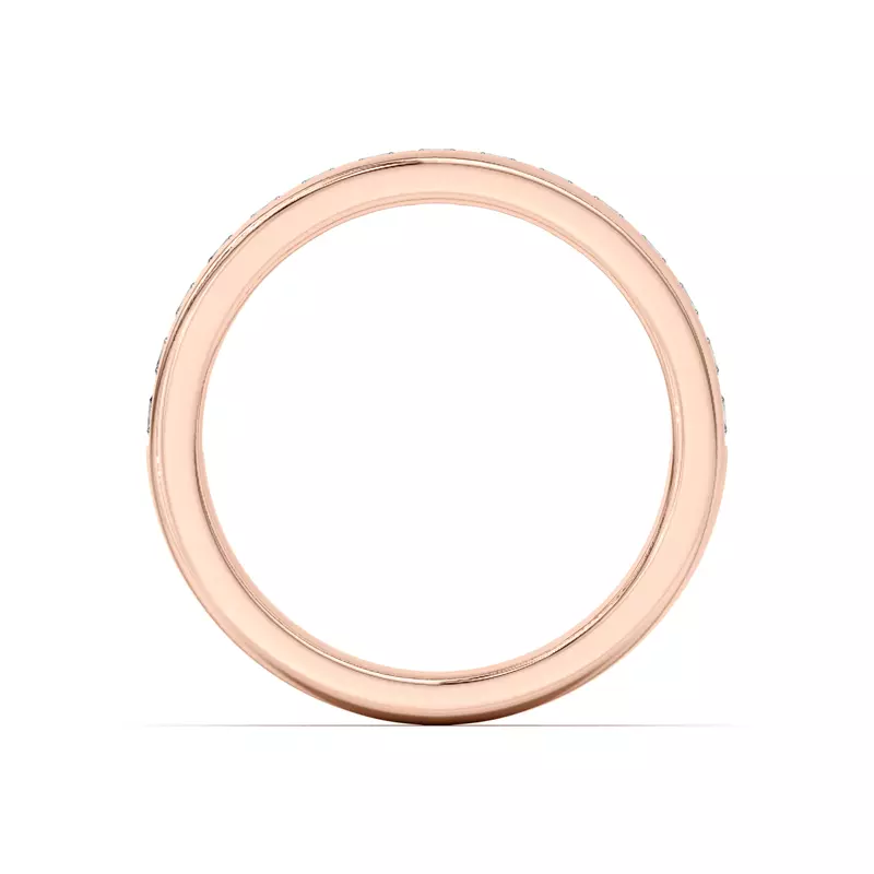 18K Rose Gold Sherry Princess Channel-Set Band