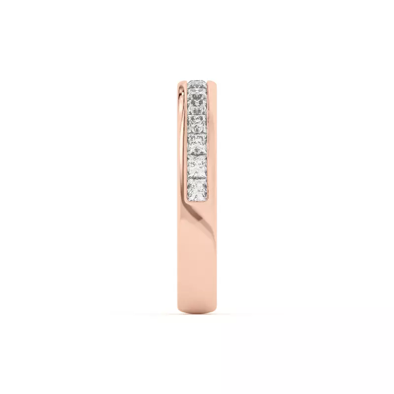 18K Rose Gold Sherry Princess Channel-Set Band