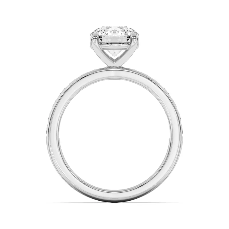 18K White Gold Sherry Princess Channel-Set Engagement Ring