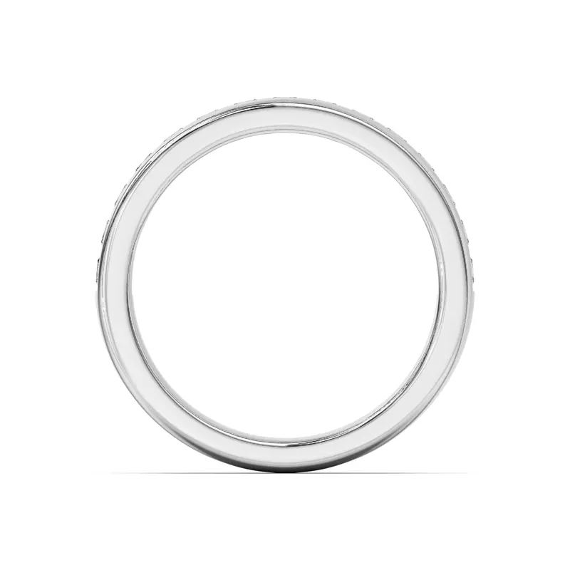 18K White Gold Sherry Princess Channel-Set Band