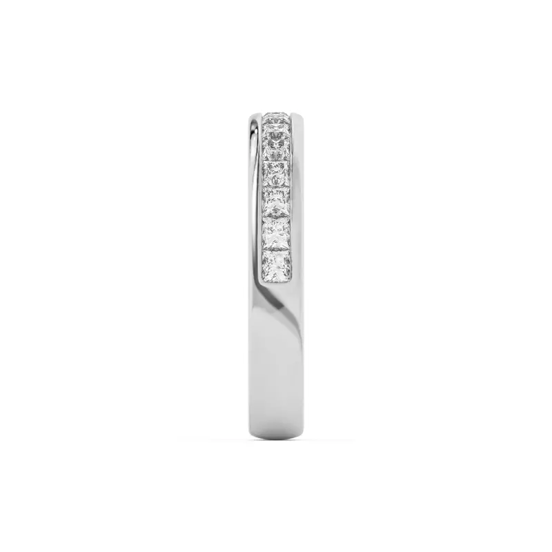 18K White Gold Sherry Princess Channel-Set Band