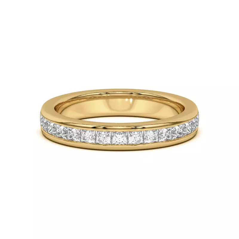 18K Yellow Gold Sherry Princess Channel-Set Band