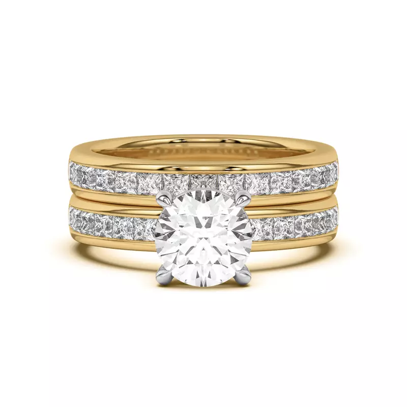 18K Yellow Gold Sherry Princess Channel-Set Band