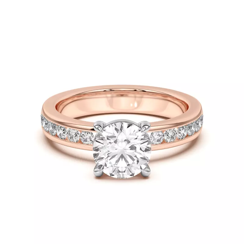 Eileen Round Channel-Set Engagement Ring