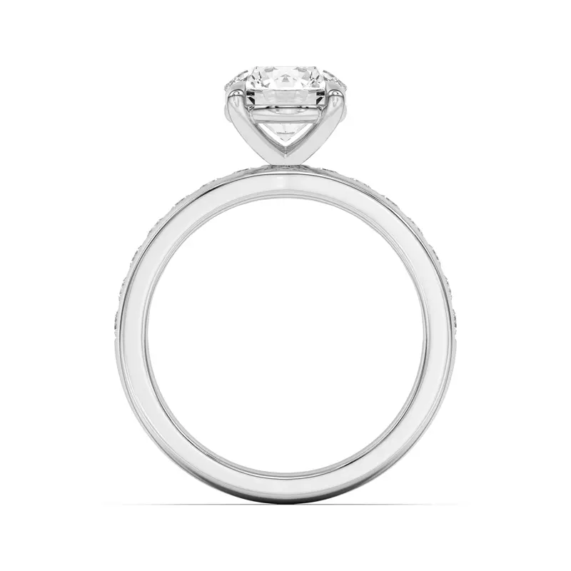 14K White Gold Eileen Round Channel-Set Engagement Ring