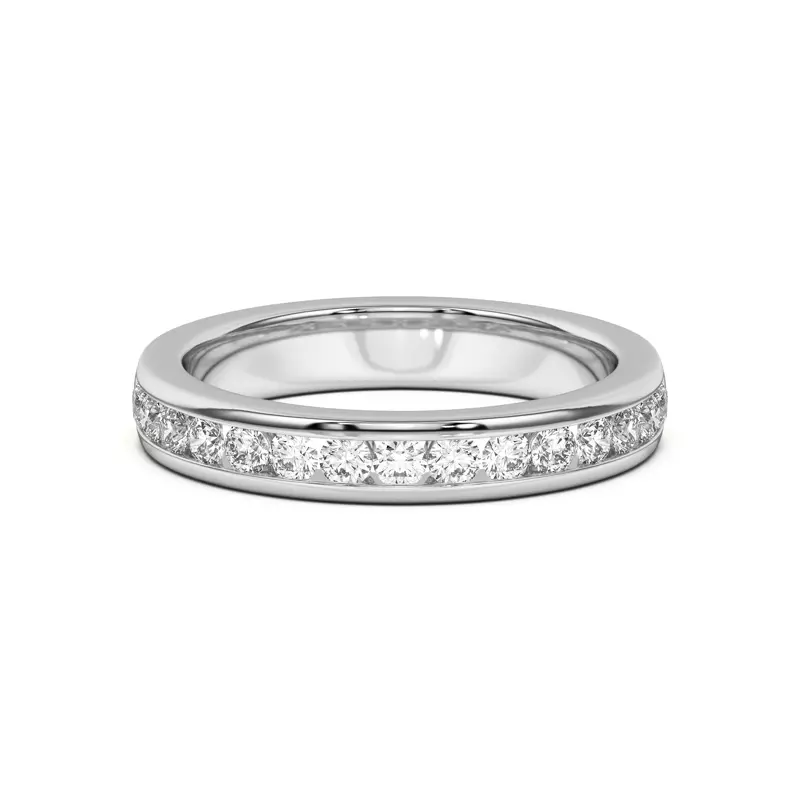 14K White Gold Eileen Round Channel-Set Band