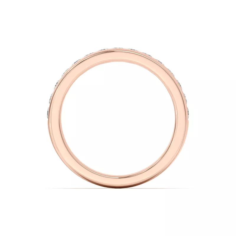 18K Rose Gold Eileen Round Channel-Set Band